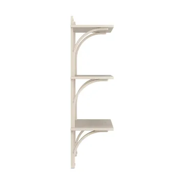 Levi shelf 3 shelves - White pigmented ash-brass, 90 cm - Swedese
