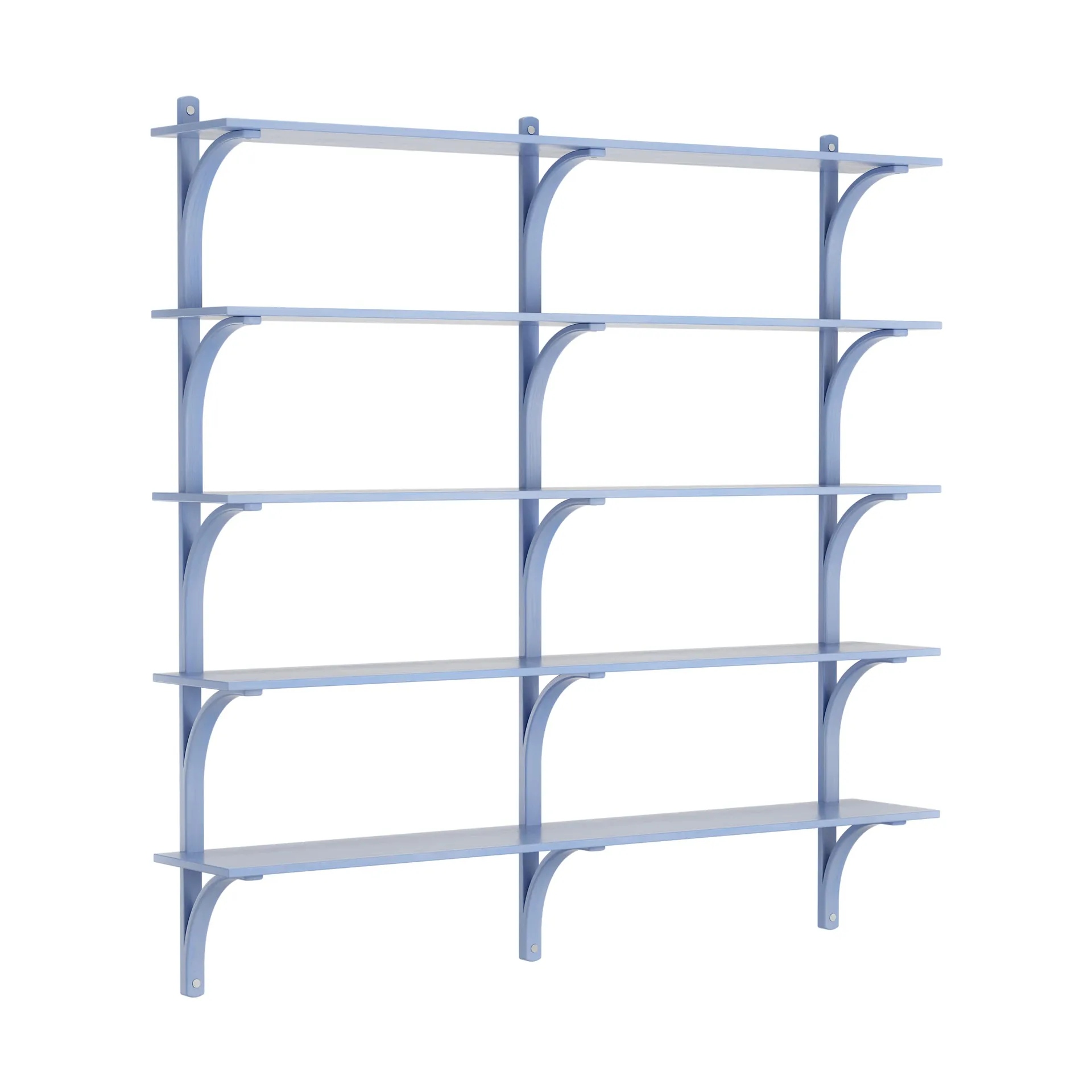 Levi shelf 5 shelves, ILKE Blue-aluminium, 180 cm Swedese