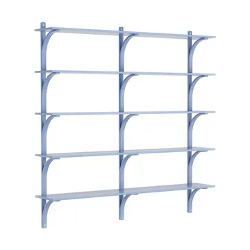 Levi shelf 5 shelves - ILKE Blue-aluminium, 180 cm - Swedese