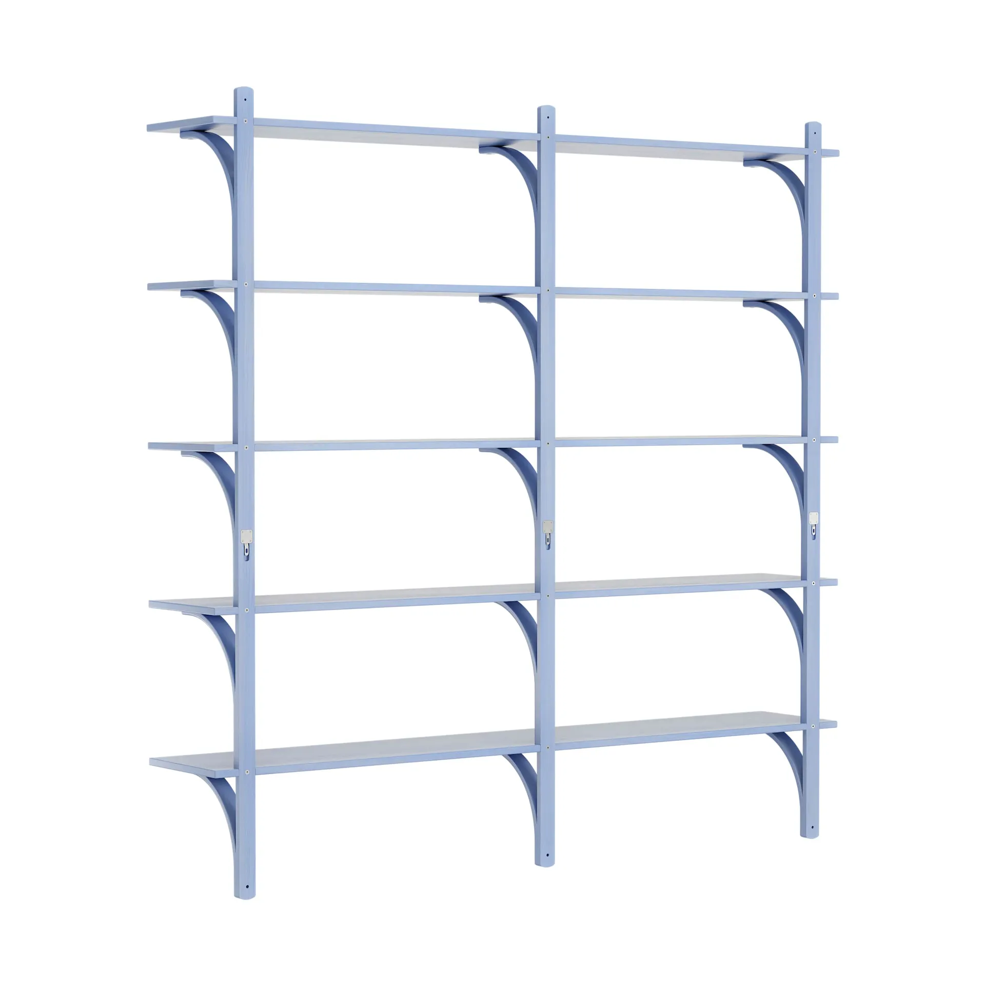 Levi shelf 5 shelves, ILKE Blue-aluminium, 180 cm Swedese