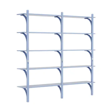 Levi shelf 5 shelves - ILKE Blue-aluminium, 180 cm - Swedese