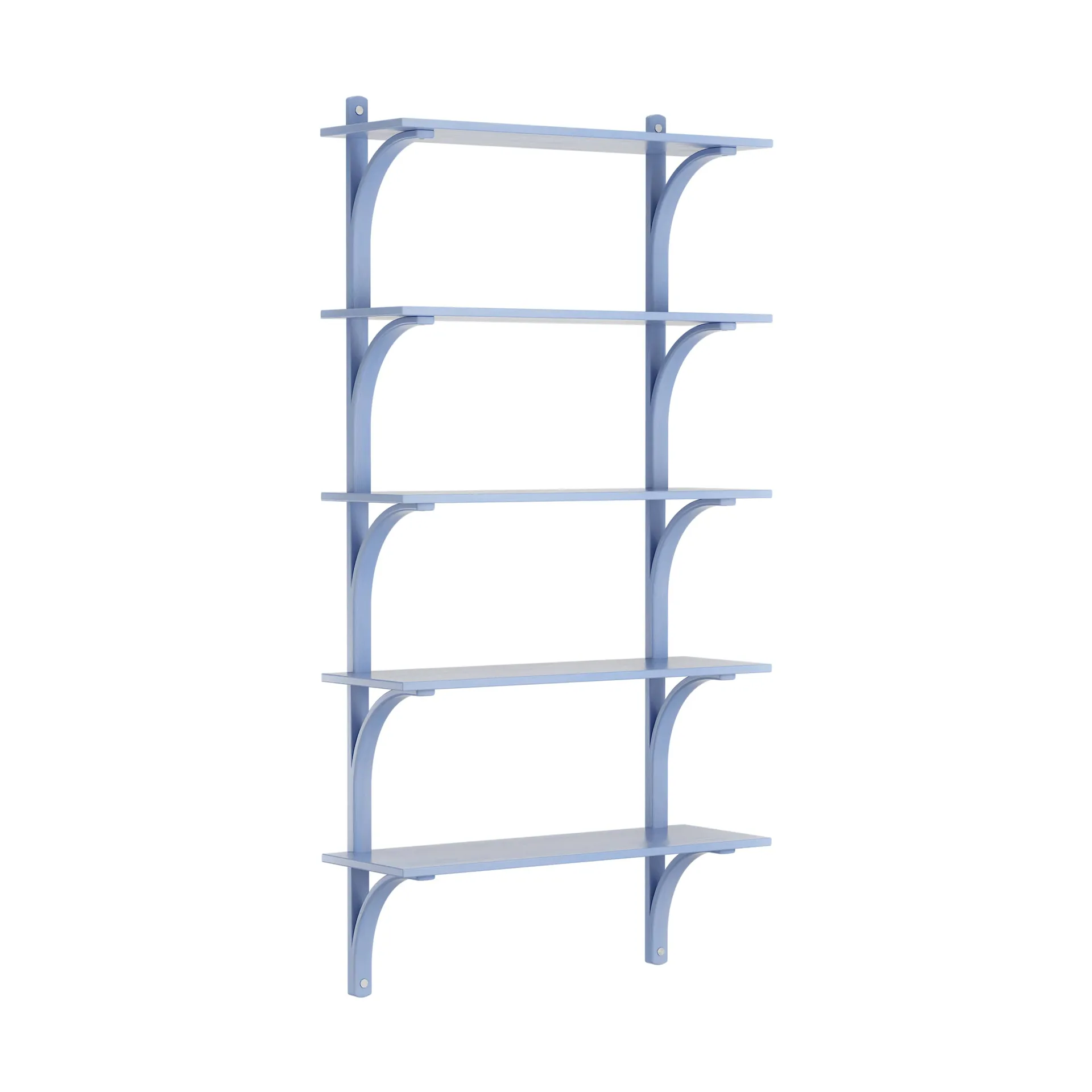 Levi shelf 5 shelves, ILKE Blue-aluminium, 90 cm Swedese