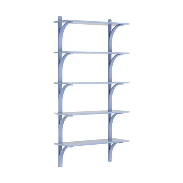 Levi shelf 5 shelves - ILKE Blue-aluminium, 90 cm - Swedese
