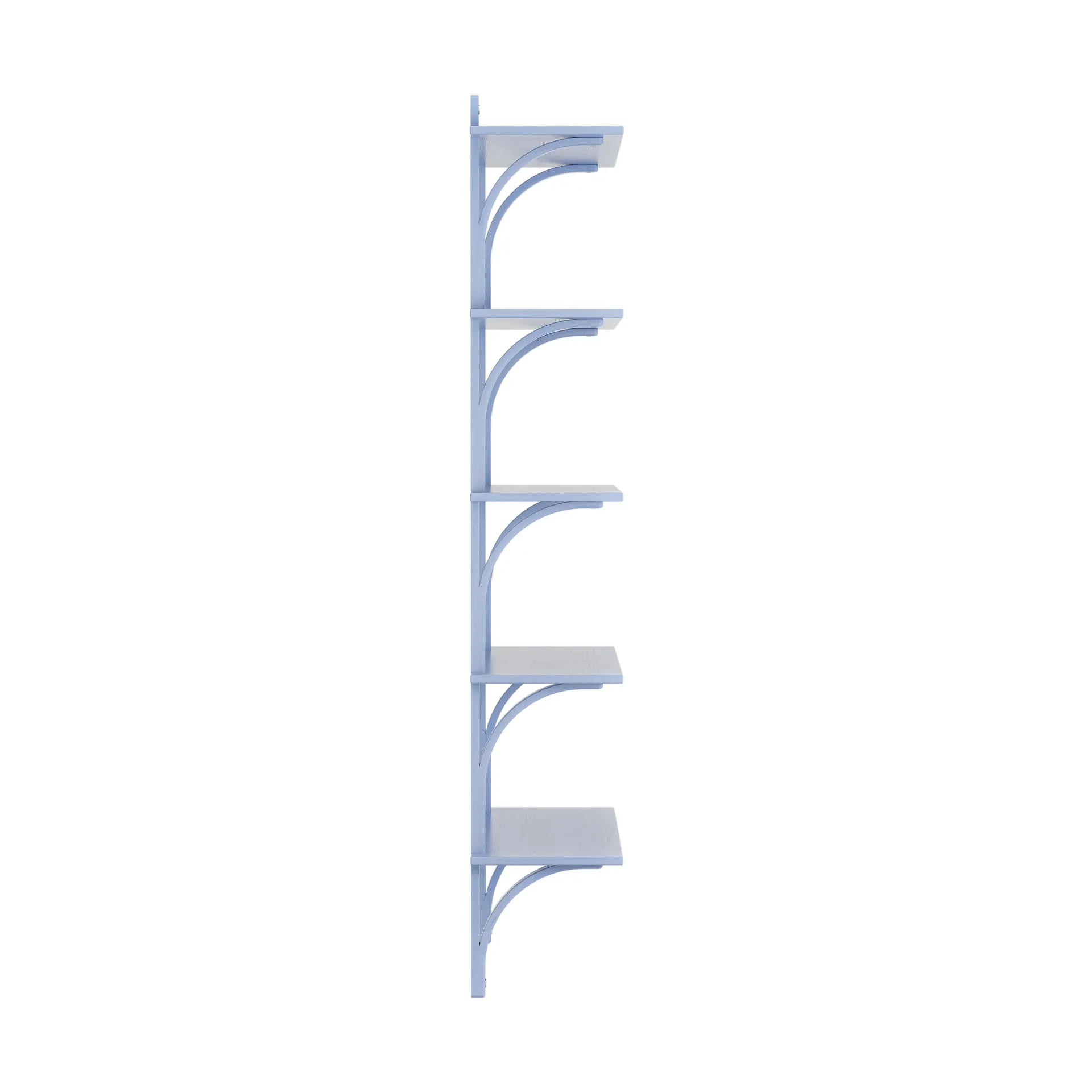 Levi shelf 5 shelves, ILKE Blue-aluminium, 90 cm Swedese