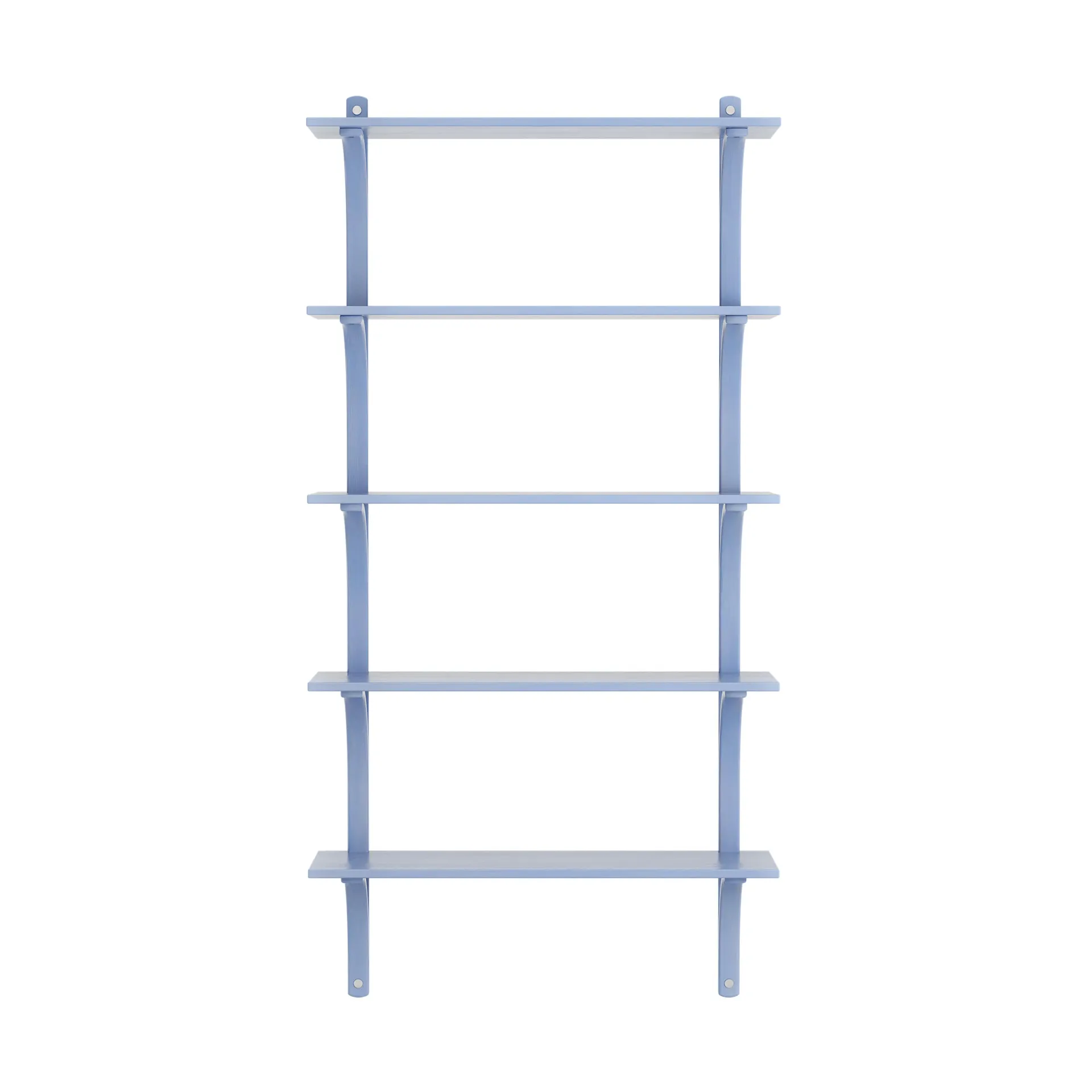 Levi shelf 5 shelves, ILKE Blue-aluminium, 90 cm Swedese