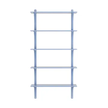 Levi shelf 5 shelves - ILKE Blue-aluminium, 90 cm - Swedese