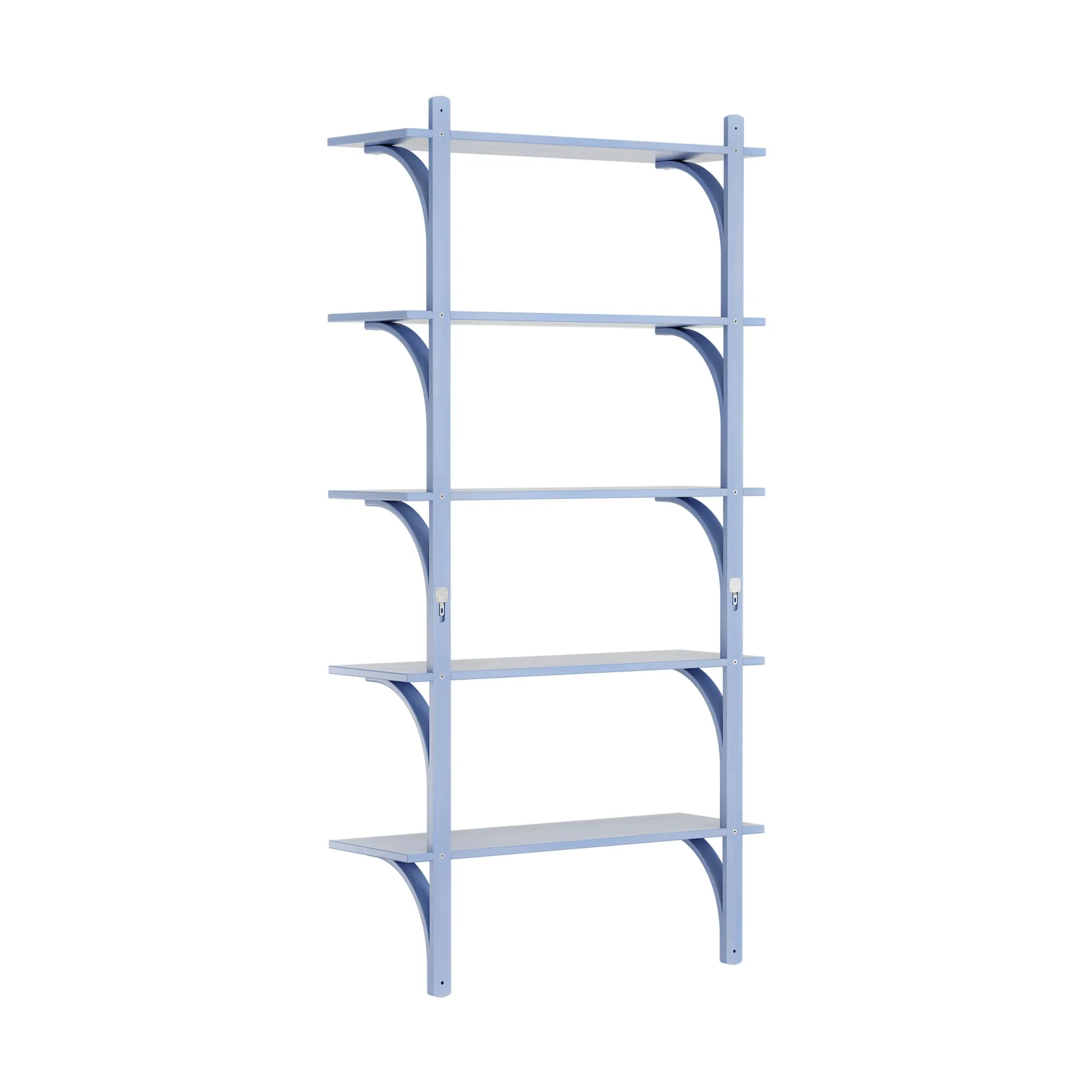 Levi shelf 5 shelves, ILKE Blue-aluminium, 90 cm Swedese