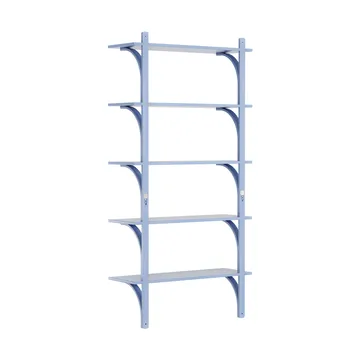 Levi shelf 5 shelves - ILKE Blue-aluminium, 90 cm - Swedese