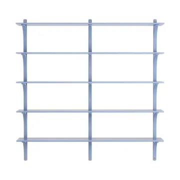 Levi shelf 5 shelves - ILKE Blue-brass, 180 cm - Swedese