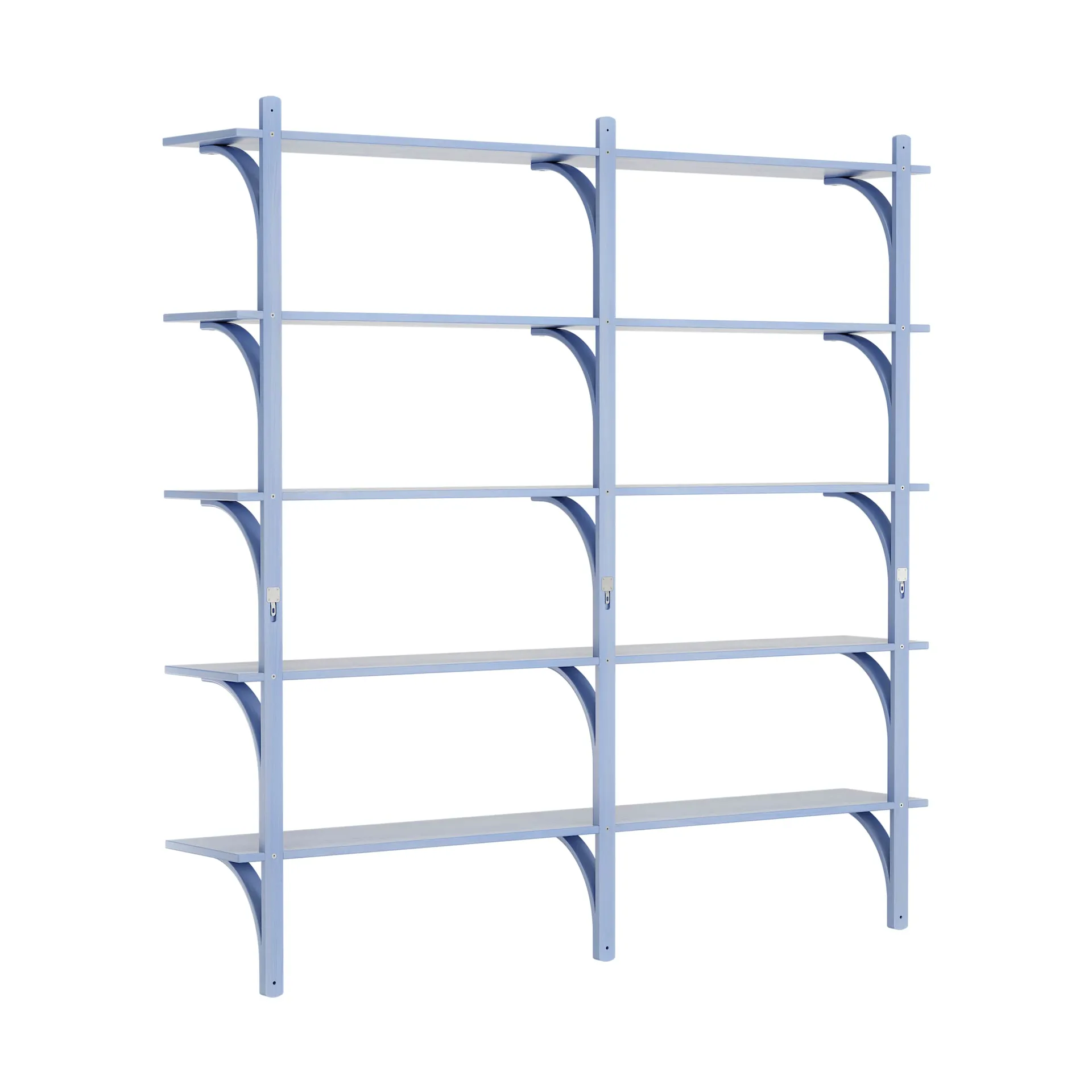 Levi shelf 5 shelves, ILKE Blue-brass, 180 cm Swedese
