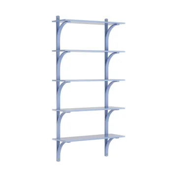 Levi shelf 5 shelves - ILKE Blue-brass, 90 cm - Swedese