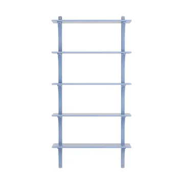 Levi shelf 5 shelves - ILKE Blue-brass, 90 cm - Swedese