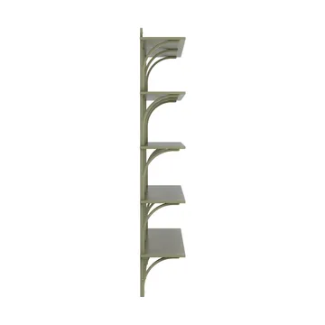 Levi shelf 5 shelves - Moss green-aluminium, 180 cm - Swedese