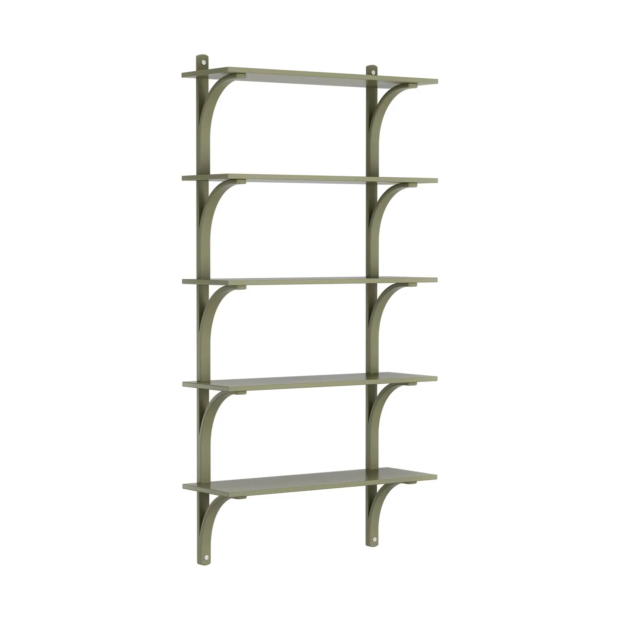 Swedese Levi shelf 5 shelves Moss green-aluminium, 90 cm