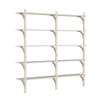 Levi shelf 5 shelves - White pigmented ash-aluminium, 180 cm - Swedese