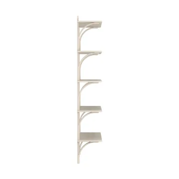 Levi shelf 5 shelves - White-pigmented ash-aluminium, 90 cm - Swedese