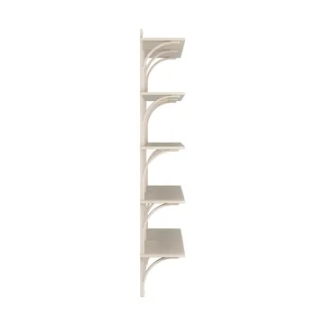 Levi shelf 5 shelves - White pigmented ash-brass, 180 cm - Swedese
