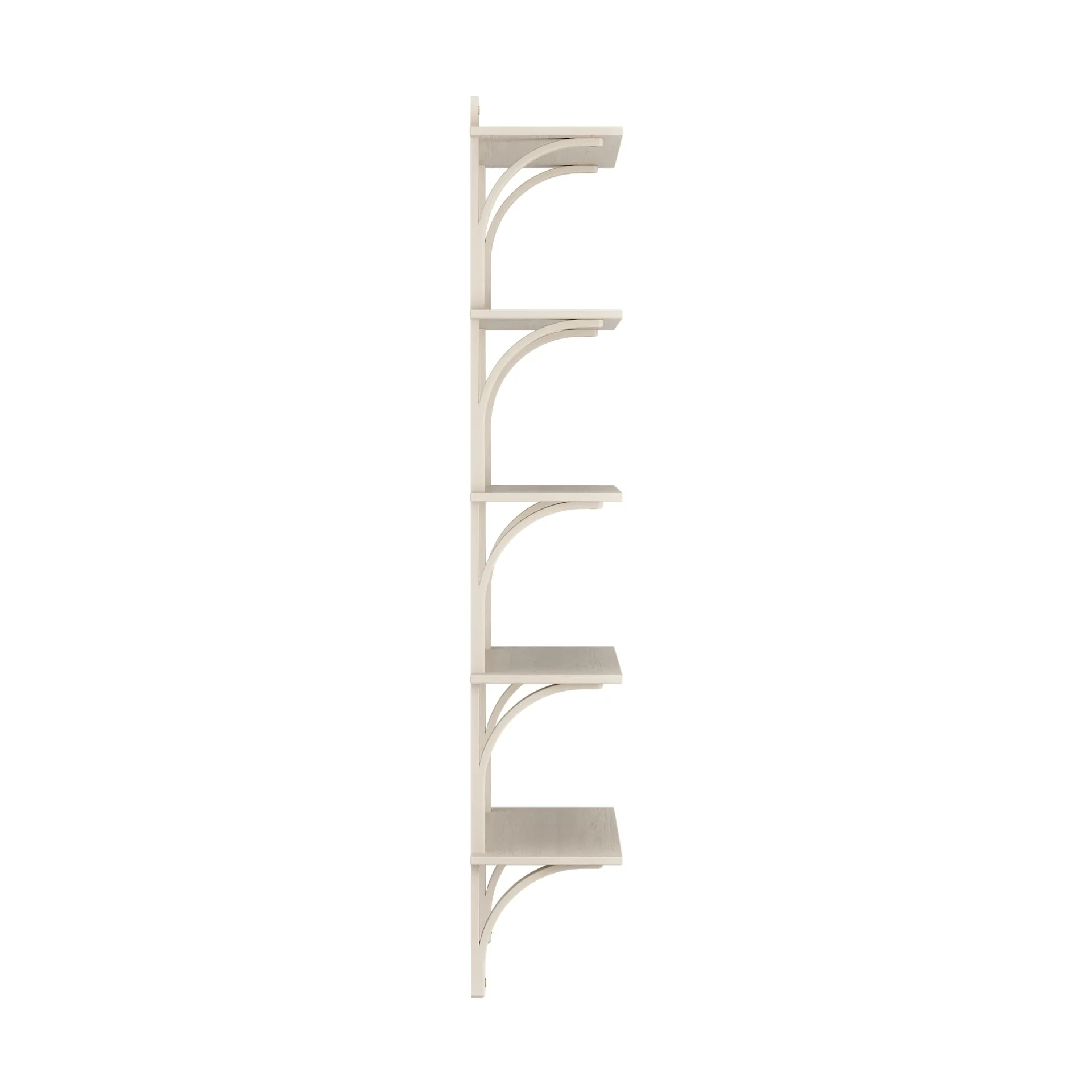 Levi shelf 5 shelves, White pigmented ash-brass, 90 cm Swedese