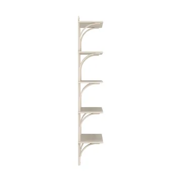 Levi shelf 5 shelves - White pigmented ash-brass, 90 cm - Swedese
