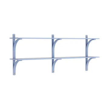 Levi shelf - Ilke blue-brass, 2 shelves, 180 cm - Swedese