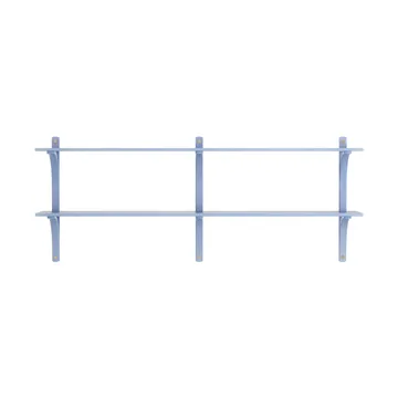 Levi shelf - Ilke blue-brass, 2 shelves, 180 cm - Swedese