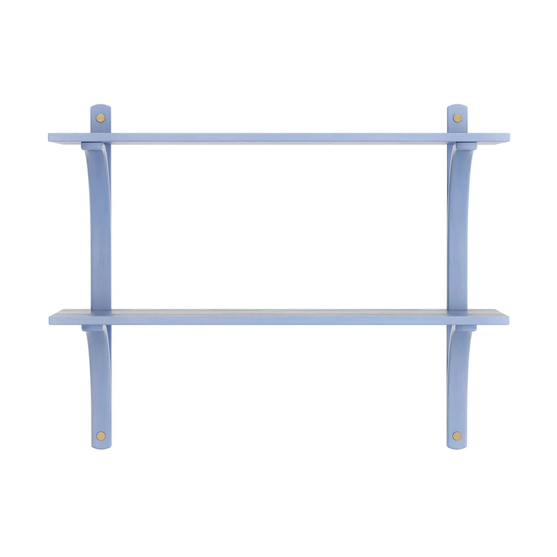 Levi shelf, Ilke blue-brass, 2 shelves, 90 cm Swedese