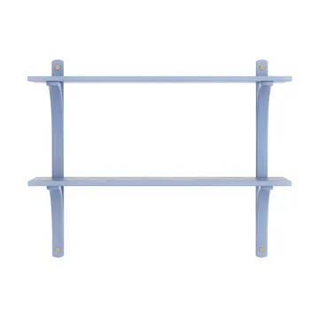 Levi shelf - Ilke blue-brass, 2 shelves, 90 cm - Swedese