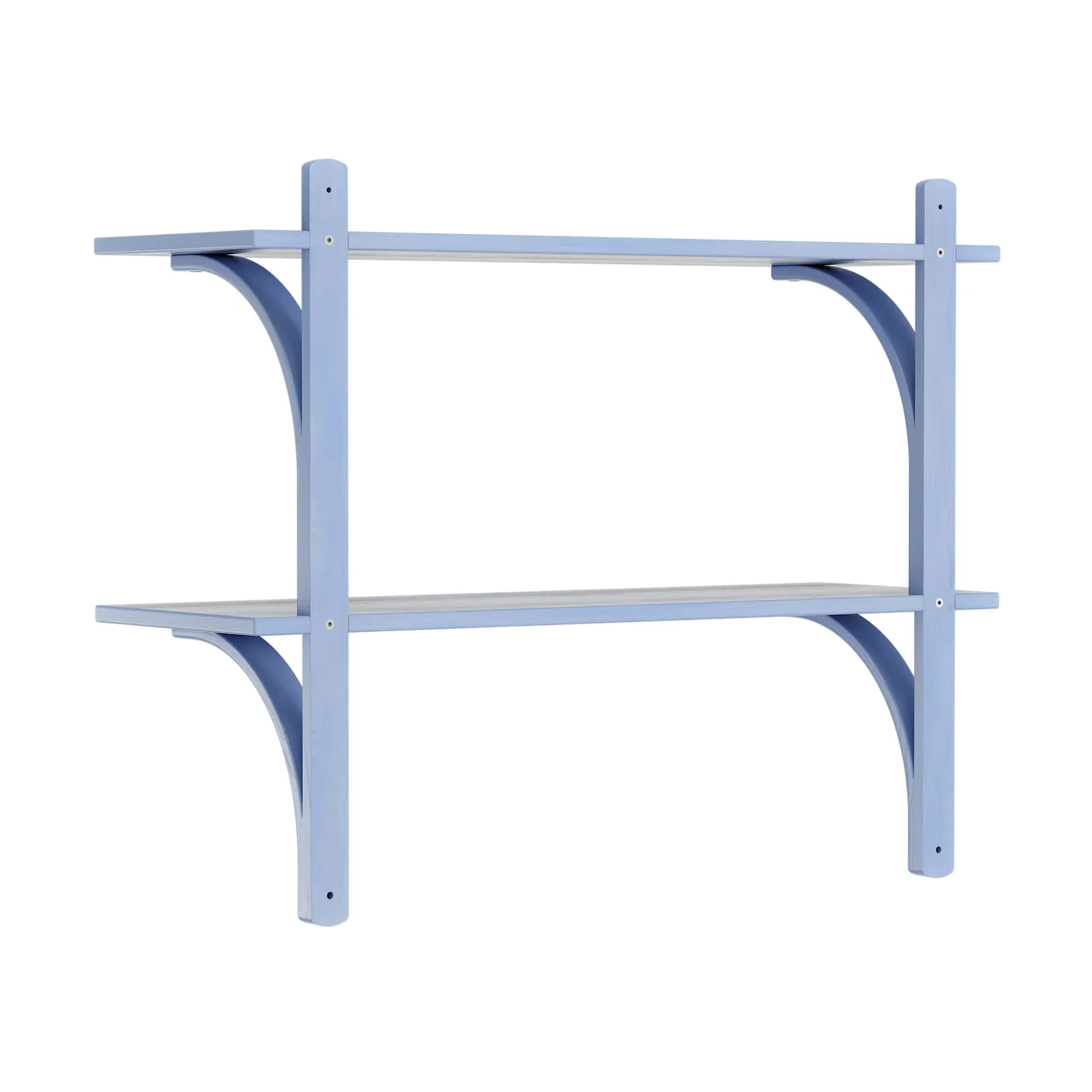 Levi shelf, Ilke blue-brass, 2 shelves, 90 cm Swedese