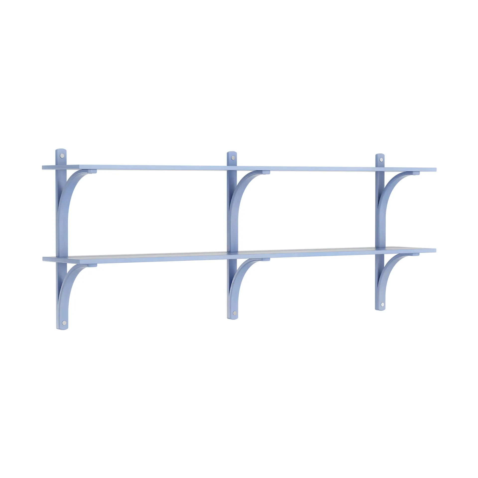 Levi shelf, Ilke blue-stainless steel, 2 shelves, 180 cm Swedese