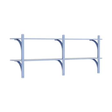 Levi shelf - Ilke blue-stainless steel, 2 shelves, 180 cm - Swedese