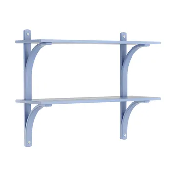 Levi shelf - Ilke blue, stainless steel, 2 shelves, 90 cm - Swedese