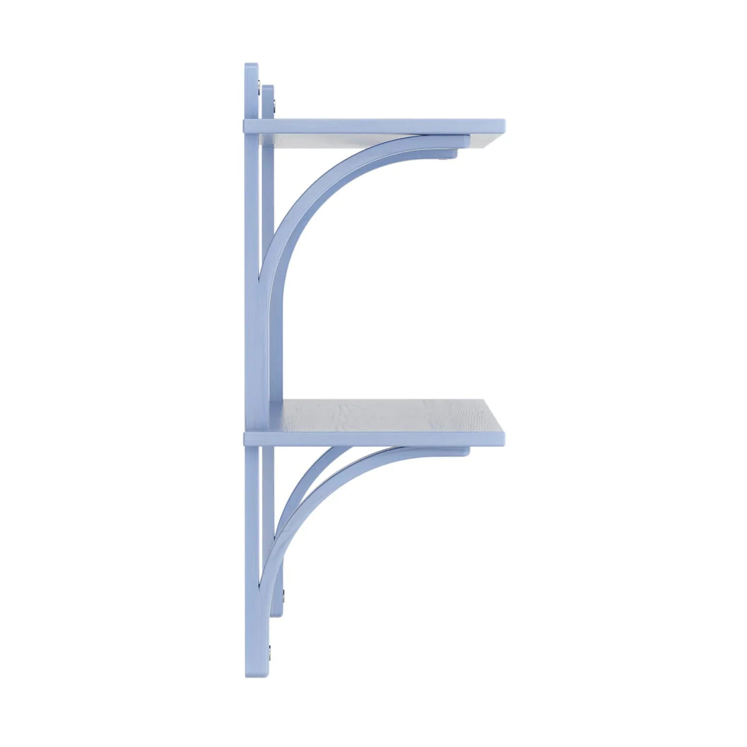 Levi shelf, Ilke blue, stainless steel, 2 shelves, 90 cm Swedese