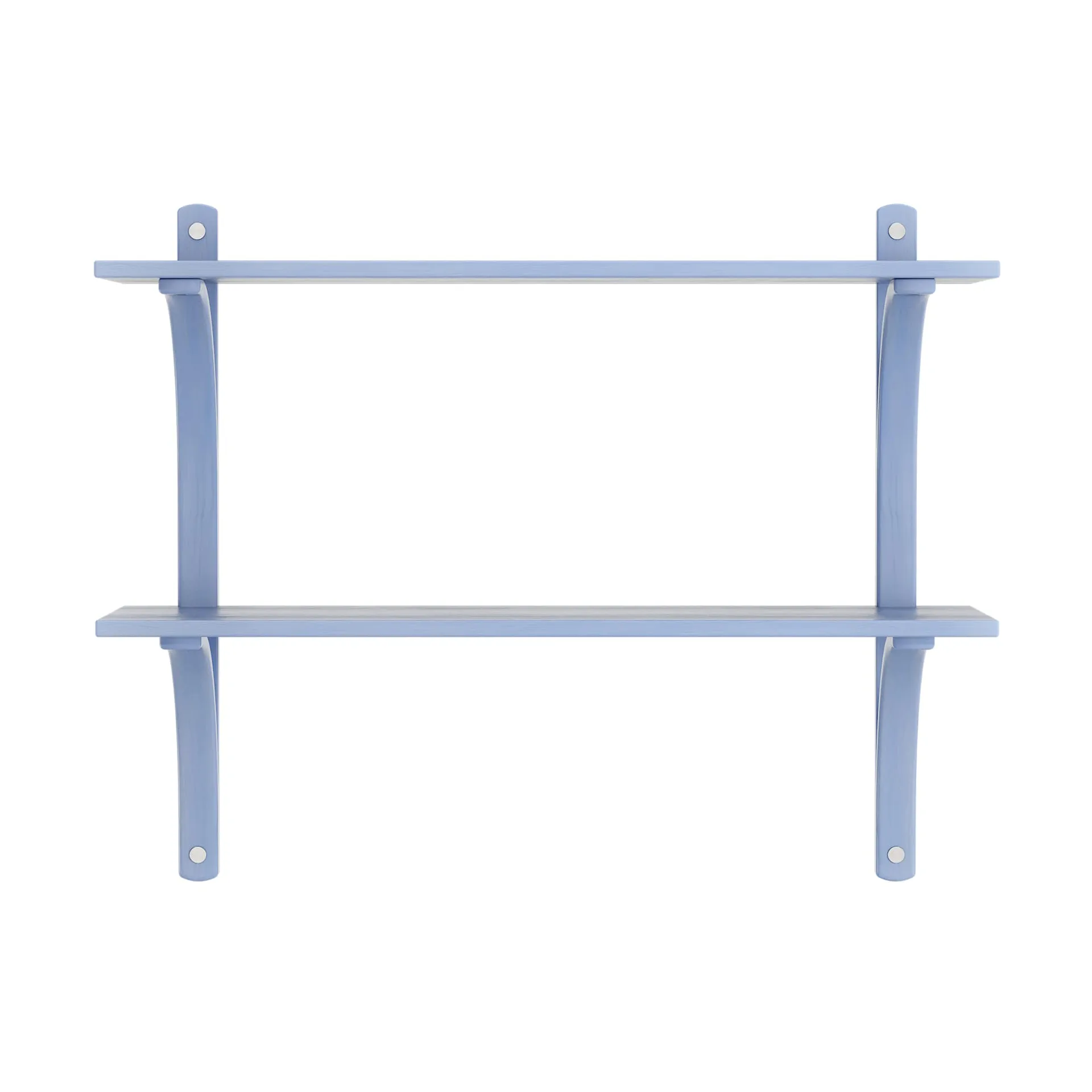 Levi shelf, Ilke blue, stainless steel, 2 shelves, 90 cm Swedese