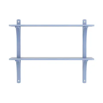 Levi shelf - Ilke blue, stainless steel, 2 shelves, 90 cm - Swedese