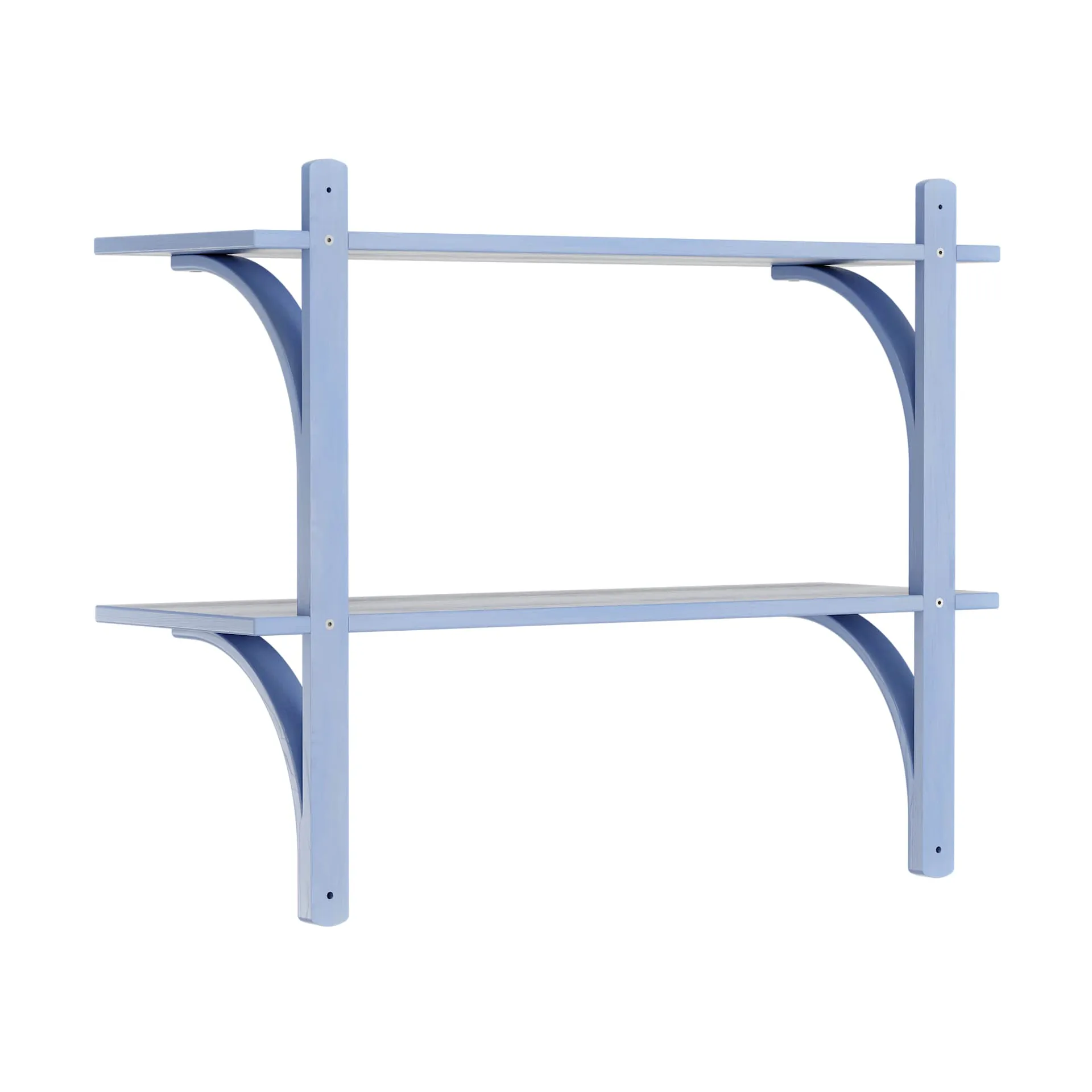 Levi shelf, Ilke blue, stainless steel, 2 shelves, 90 cm Swedese