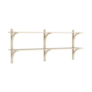 Levi shelf - Lacquered ash-brass, 2 shelves, 180 cm - Swedese