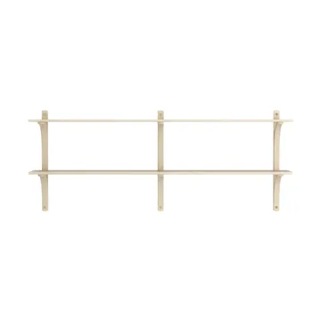 Levi shelf - Lacquered ash-brass, 2 shelves, 180 cm - Swedese