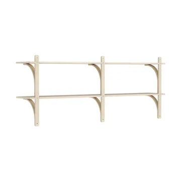Levi shelf - Lacquered ash-brass, 2 shelves, 180 cm - Swedese