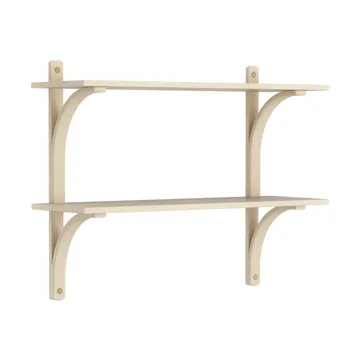 Levi shelf - Lacquered ash-brass, 2 shelves, 90 cm - Swedese