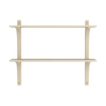 Levi shelf - Lacquered ash-brass, 2 shelves, 90 cm - Swedese