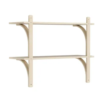Levi shelf - Lacquered ash-brass, 2 shelves, 90 cm - Swedese