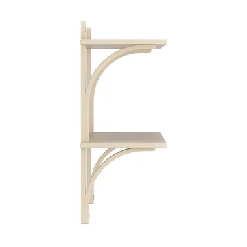 Levi shelf - Lacquered ash-stainless steel, 2 shelves, 90 cm - Swedese