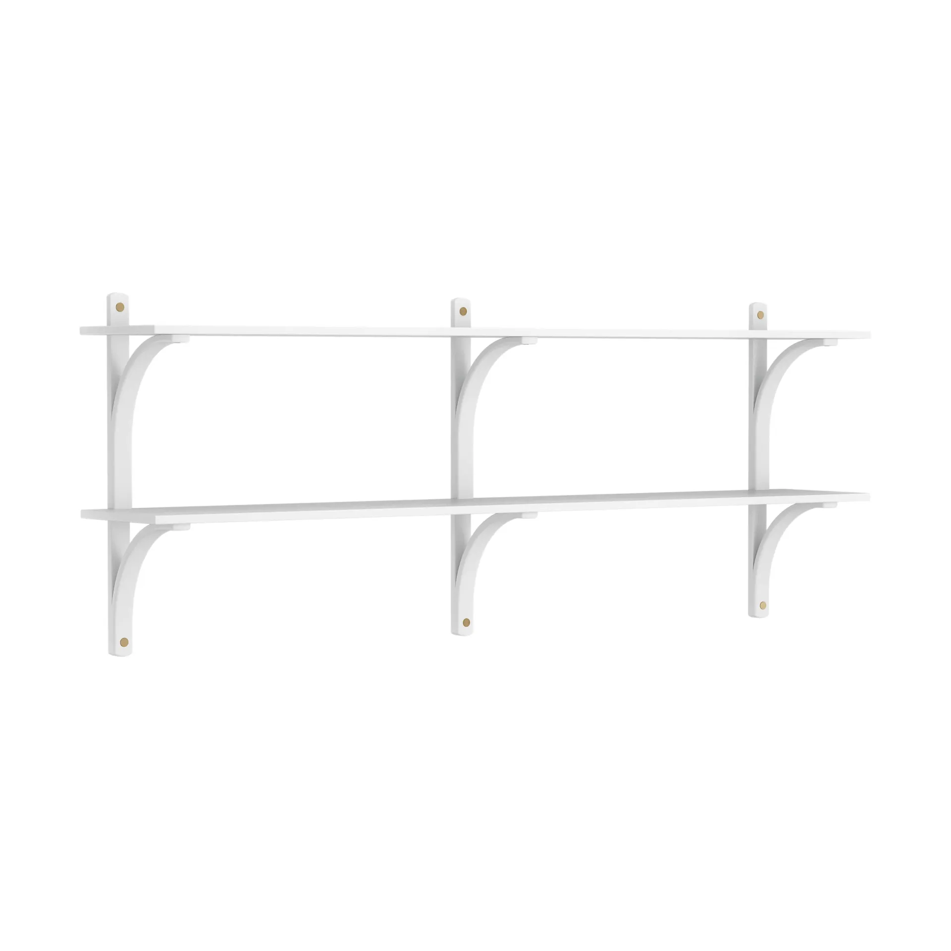 Levi shelf, White ash-brass, 2 shelves, 180 cm Swedese