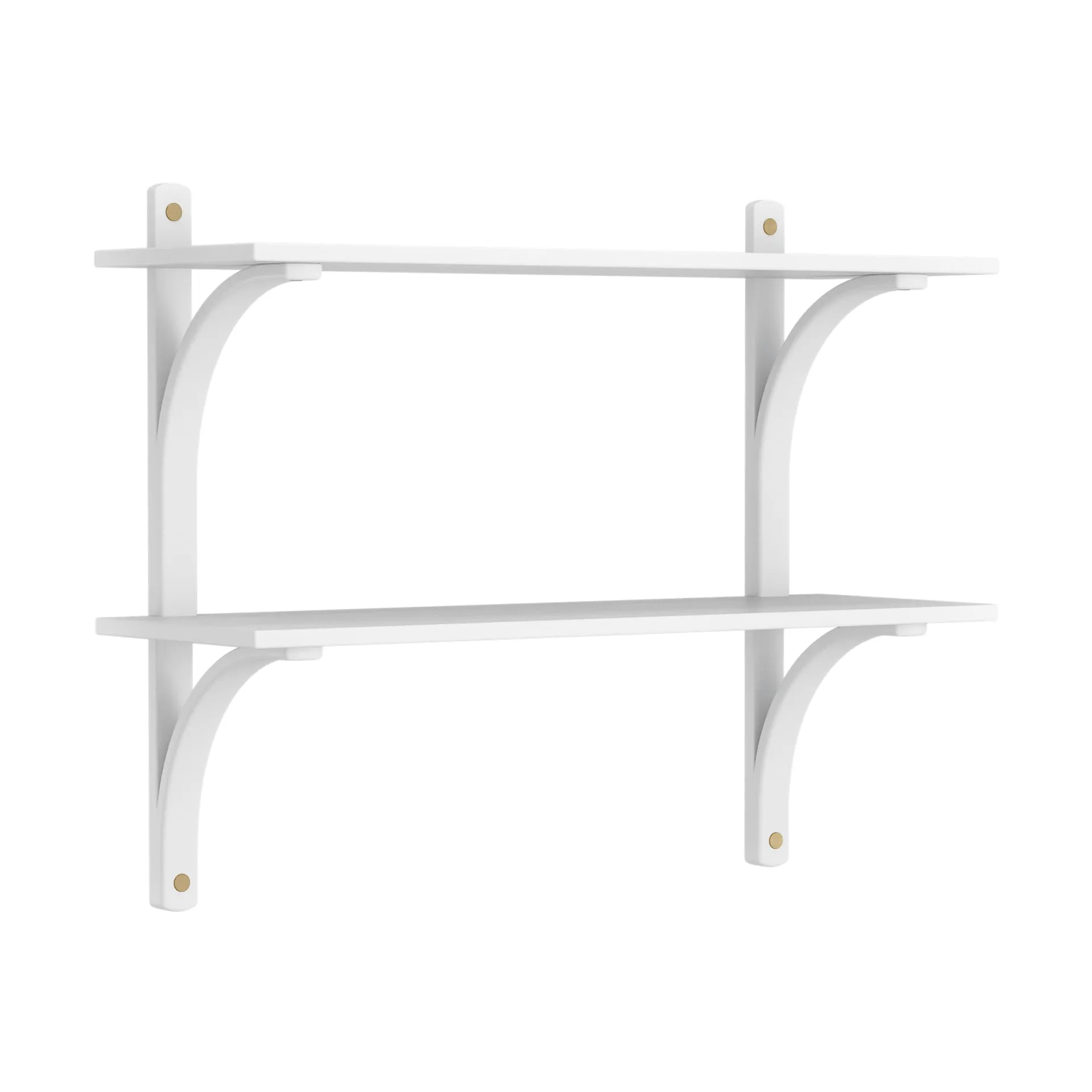 Levi shelf, White ash-brass, 2 shelves, 90 cm Swedese