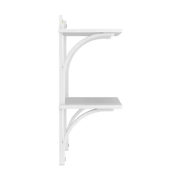 Levi shelf - White ash-brass, 2 shelves, 90 cm - Swedese