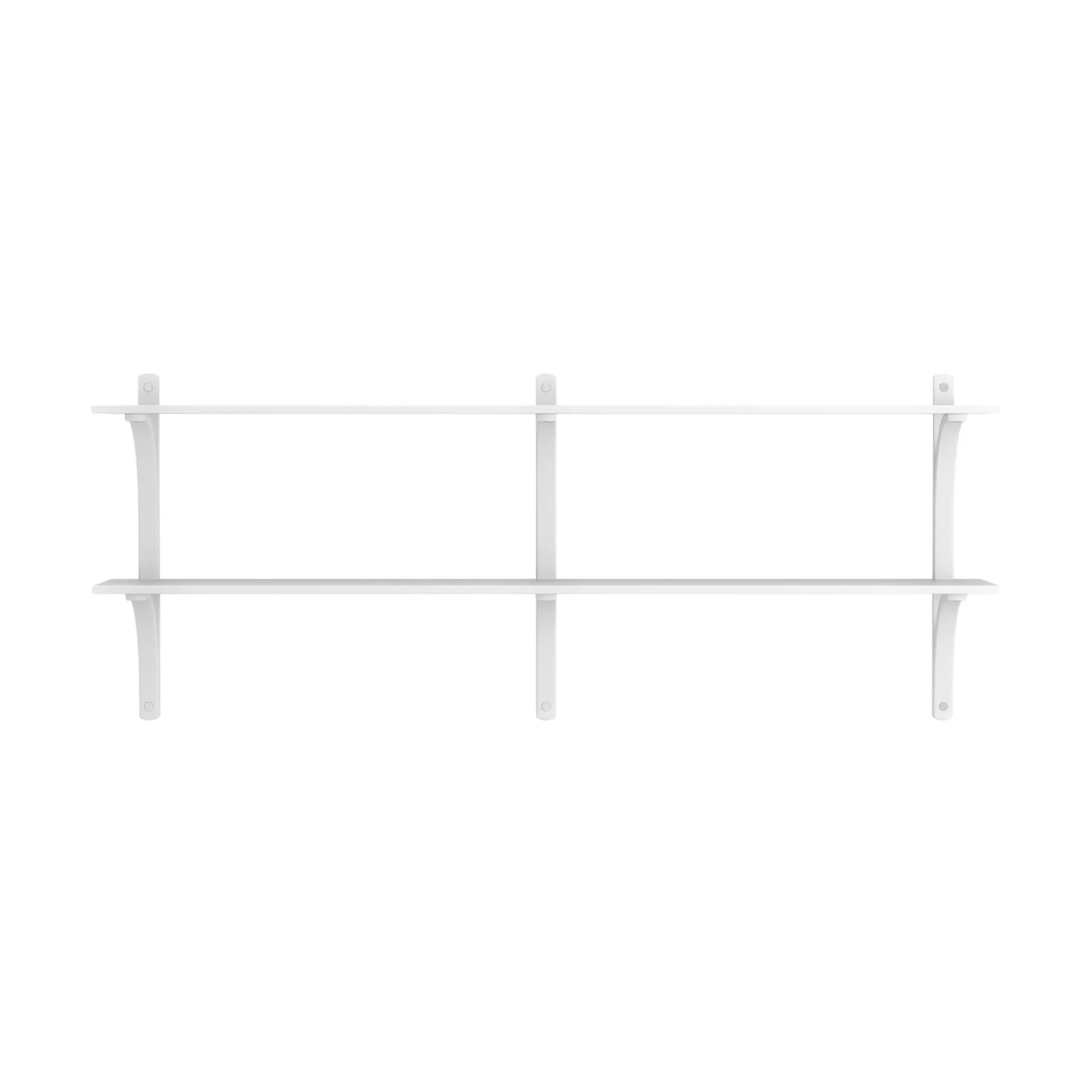 Levi shelf, White ash-stainless steel, 2 shelves, 180 cm Swedese