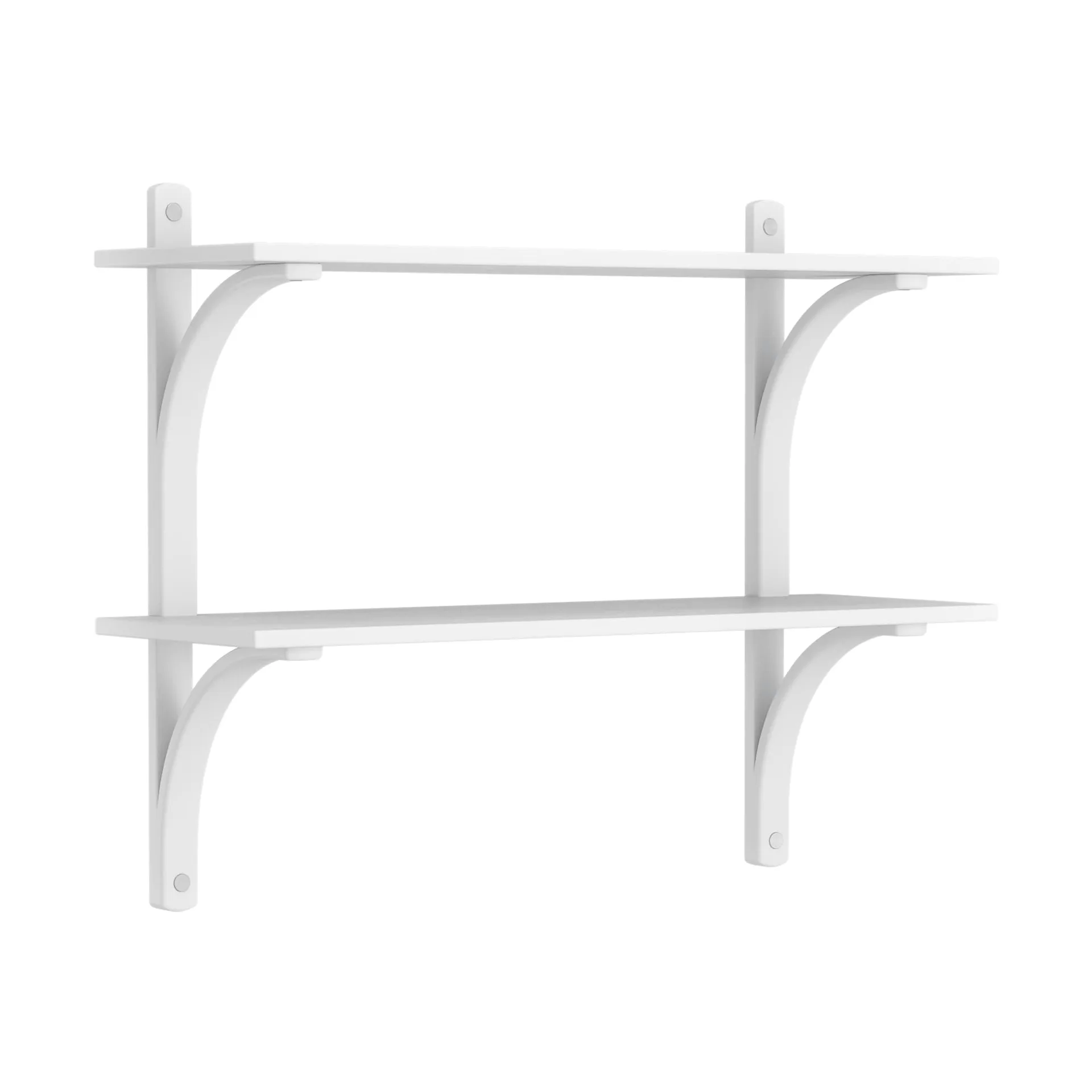 Levi shelf, White ash-stainless steel, 2 shelves, 90 cm Swedese