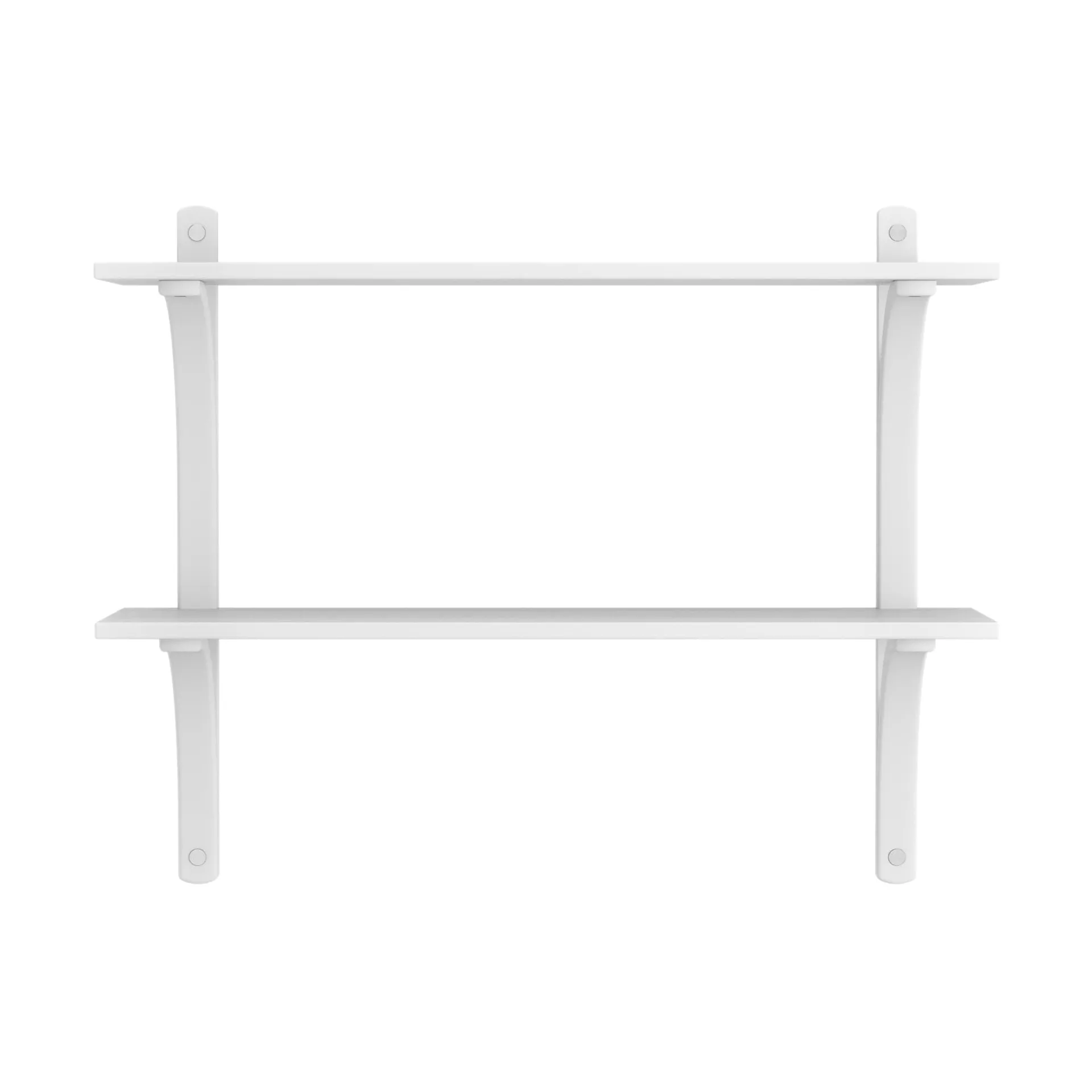 Levi shelf, White ash-stainless steel, 2 shelves, 90 cm Swedese