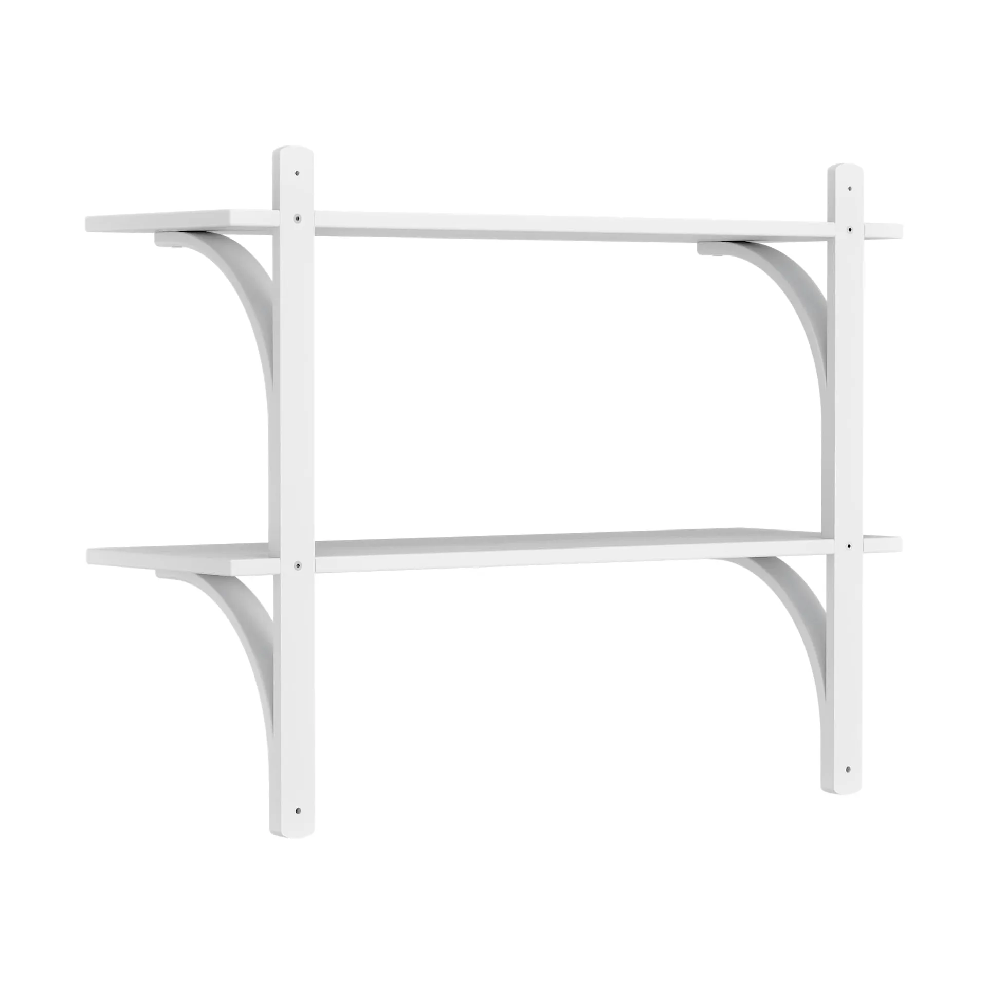 Levi shelf, White ash-stainless steel, 2 shelves, 90 cm Swedese