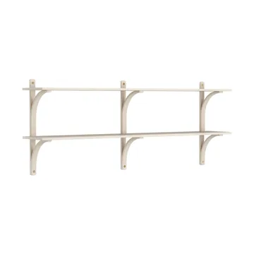 Levi shelf - White-pigmented ash-brass, 2 shelves, 180 cm - Swedese